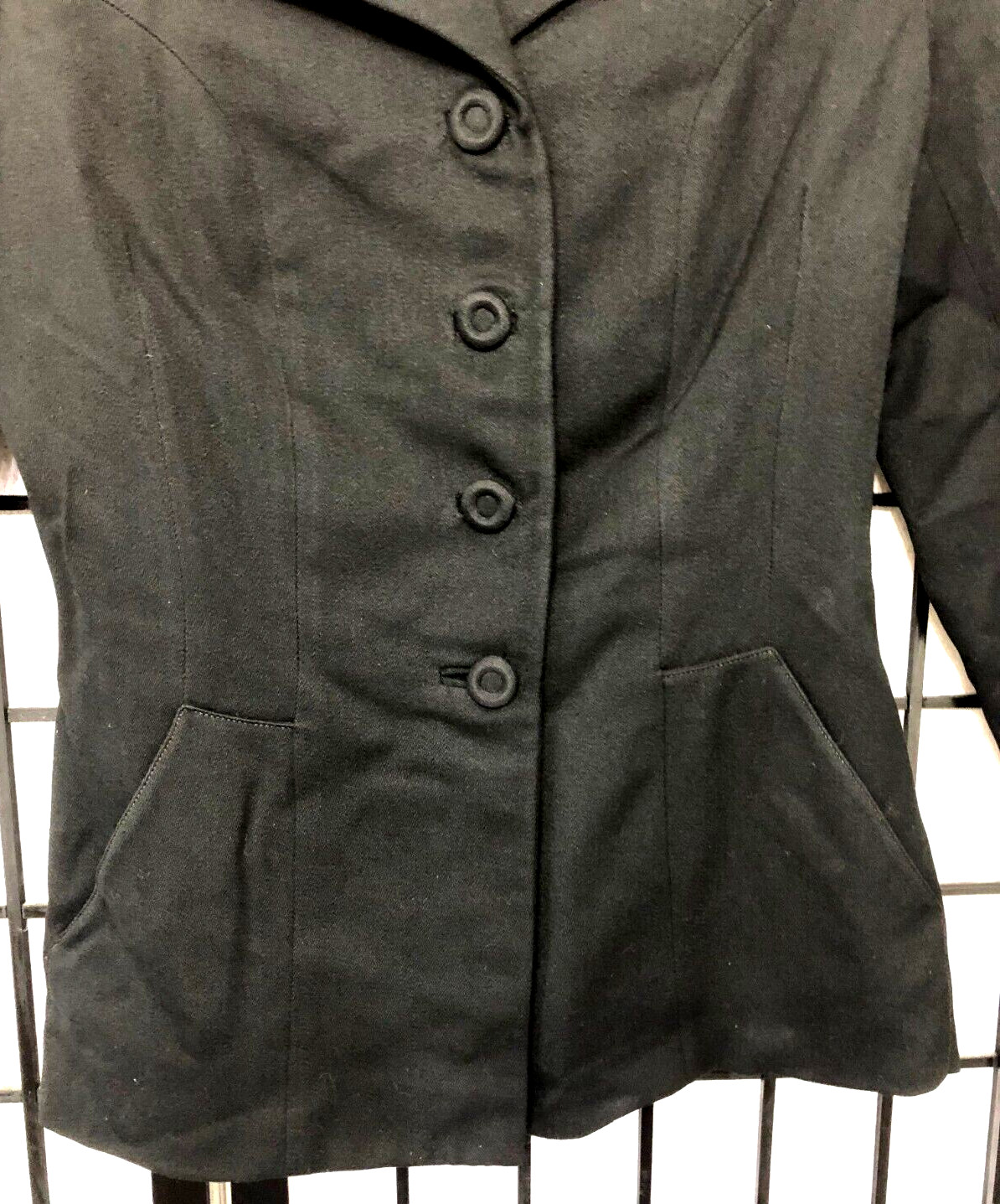 Vintage Union Made Black Wool Jacket Blazer XS Rippe’s Danville Virginia