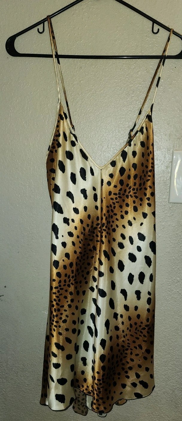 intimate attitudes Lepprard Print Slik Lingere 1xl