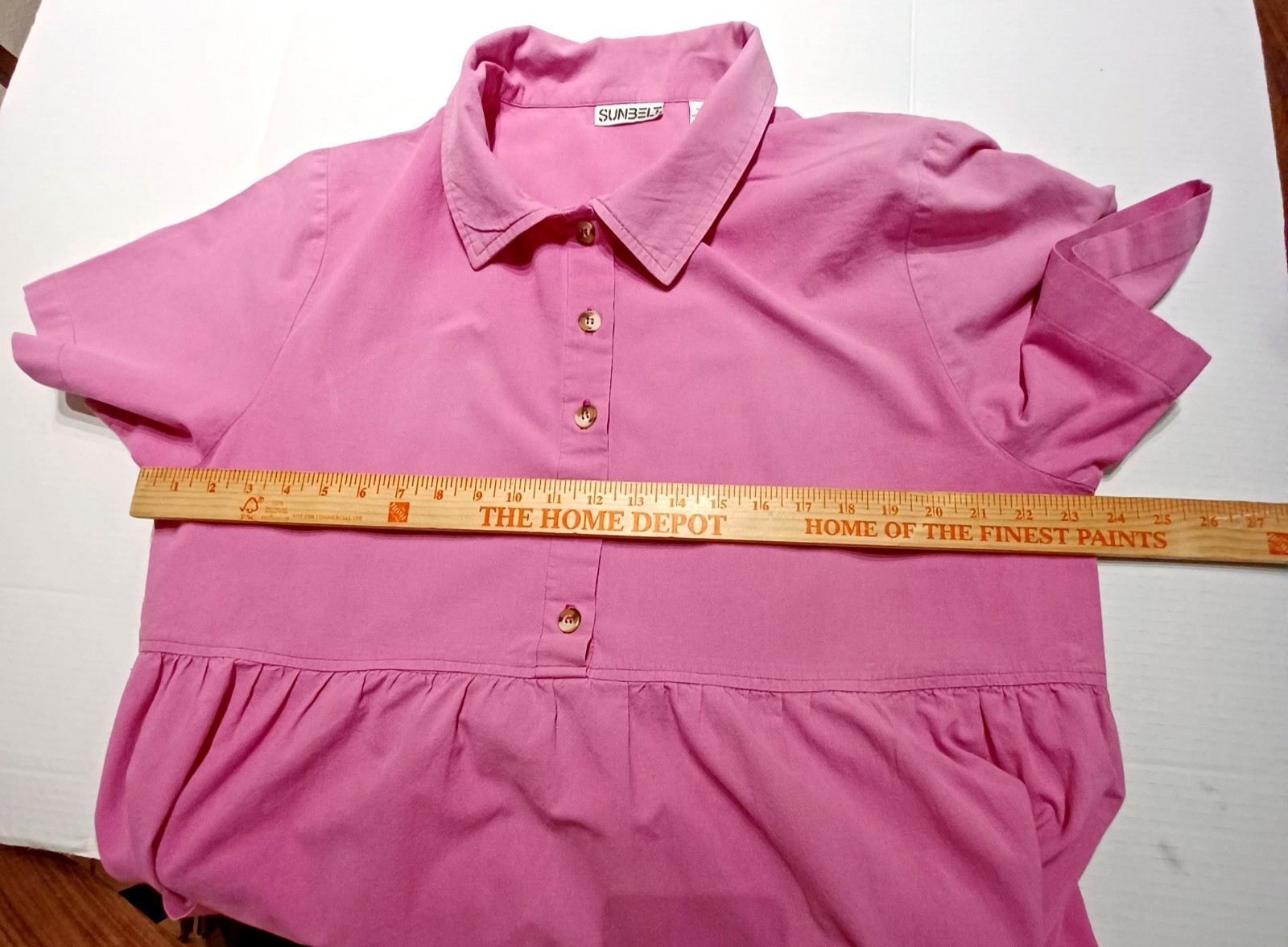 Sunbelt Pink Vintage 90s Cotton Lagan Look Dress Women’s XL