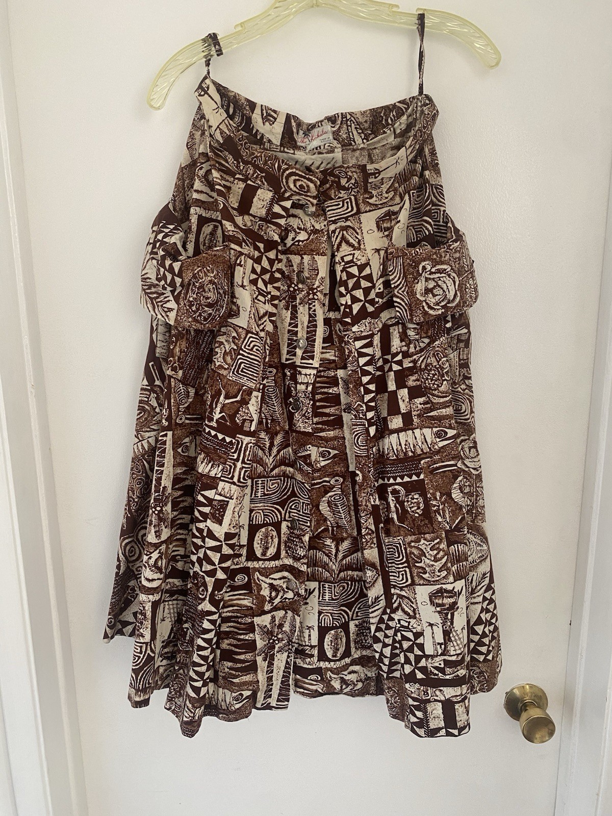 Vtg 50s 60s The Kahala Hawaiian Skirt With Pockets Made In Honolulu Hawaii
