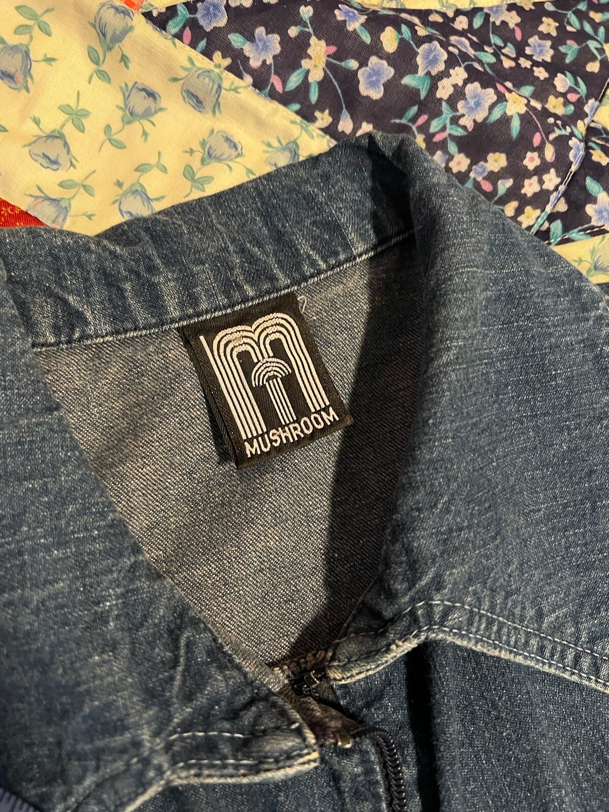 Vintage Mushroom brand Denim Jumpsuit Women’s M or L Boiler Suit One piece