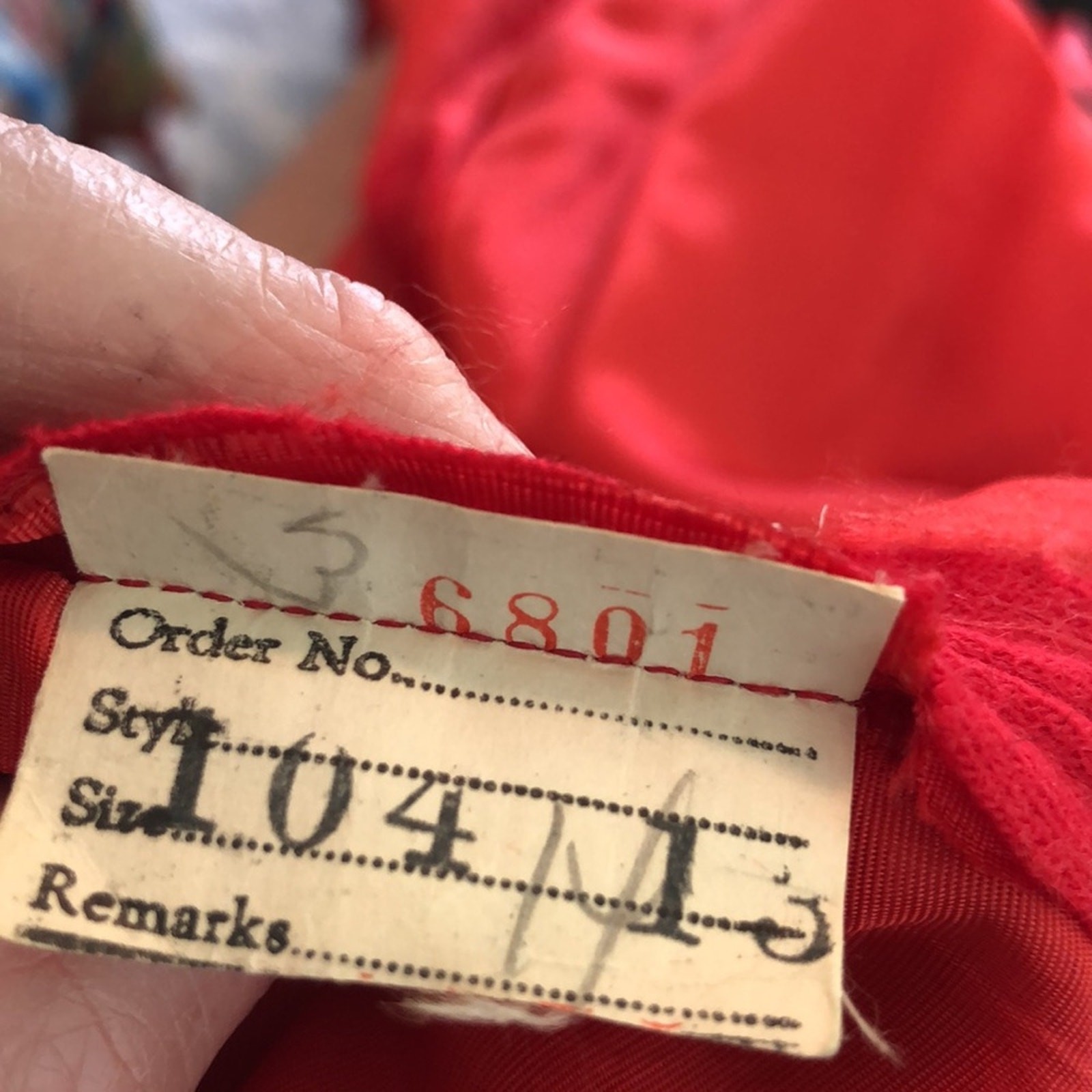 Vintage 70s dress red mock neck lined midi Merley size medium