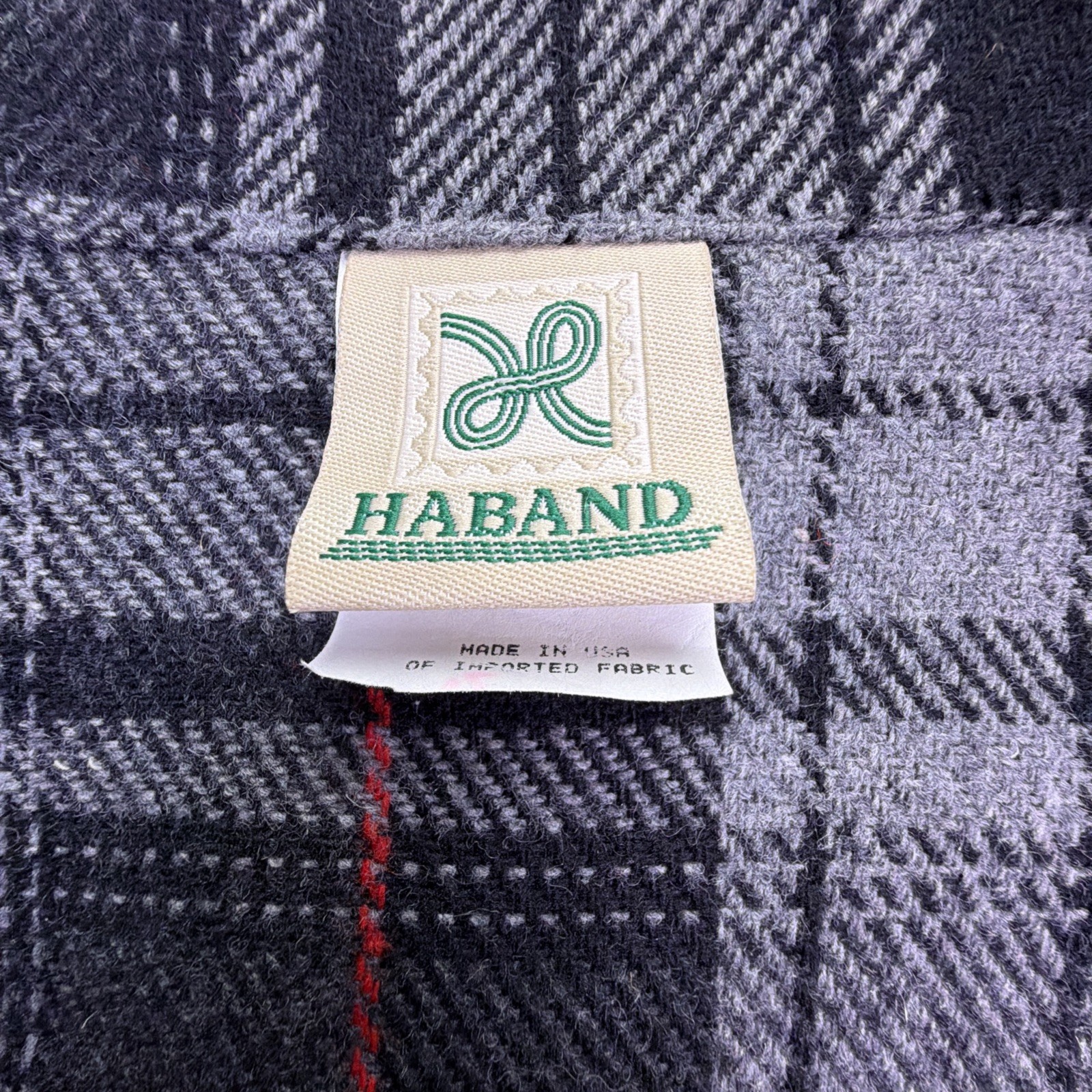 Vintage Haband Black, Gray, & Red Plaid Blazer Women’s Medium Made in USA