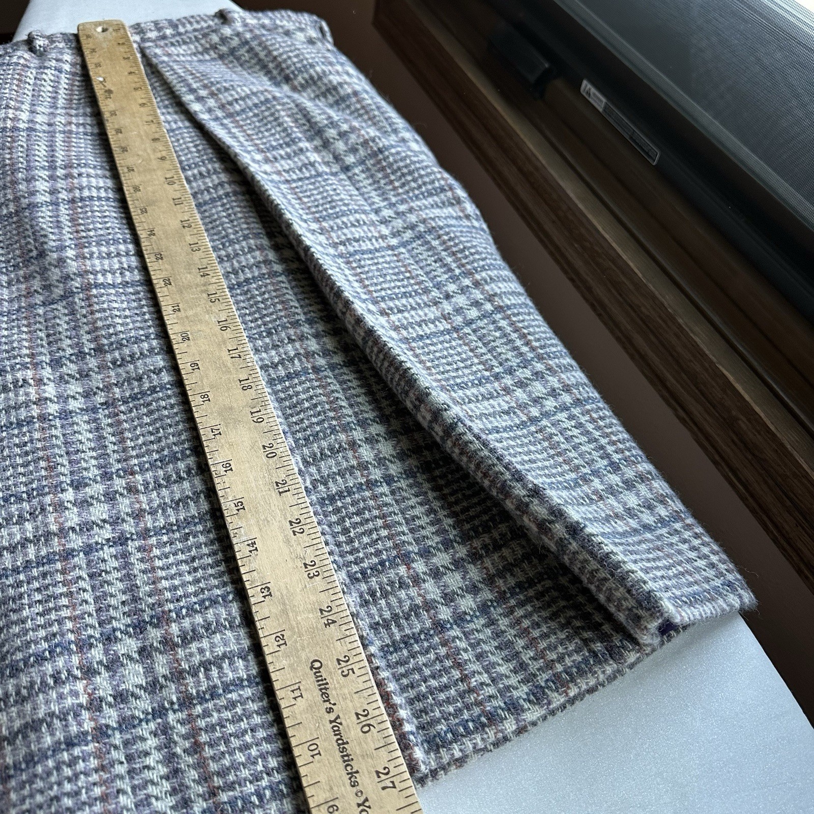 Vintage late 60s 70s House of Logan Plaid Wool Skirt Size 16 Pleated Costume USA