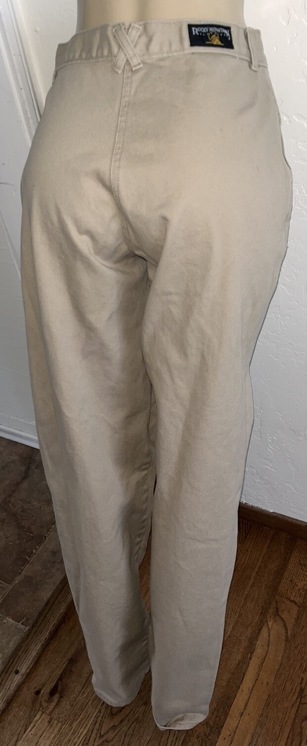 Vtg 80s 90s Rocky Mountain Rockies Western Jeans High Waist Tan Bareback-32 / 13