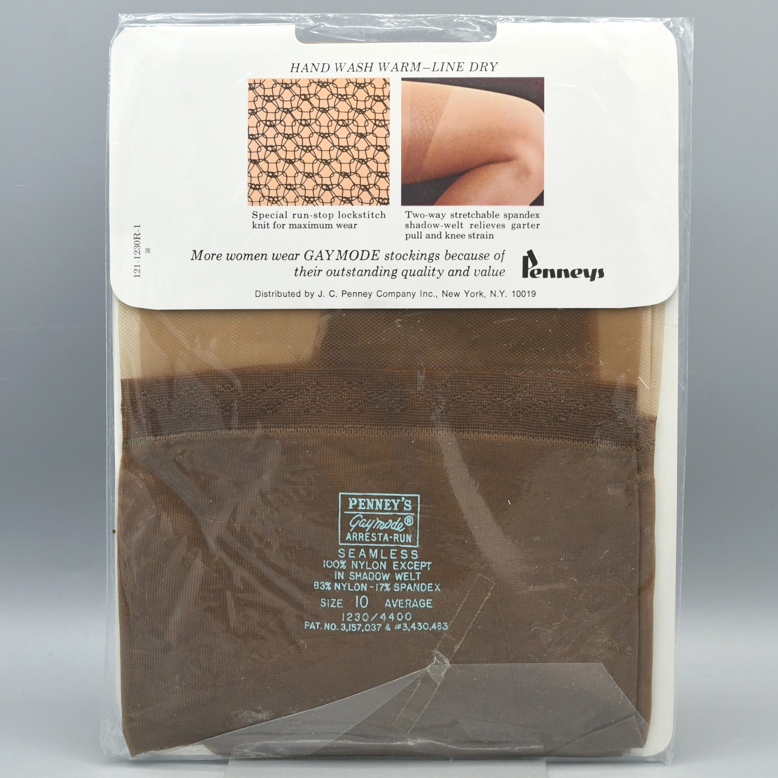 Vintage Gaymode Seamless Garter Stockings Lot of 4 Pairs Suntan 10 Average NEW