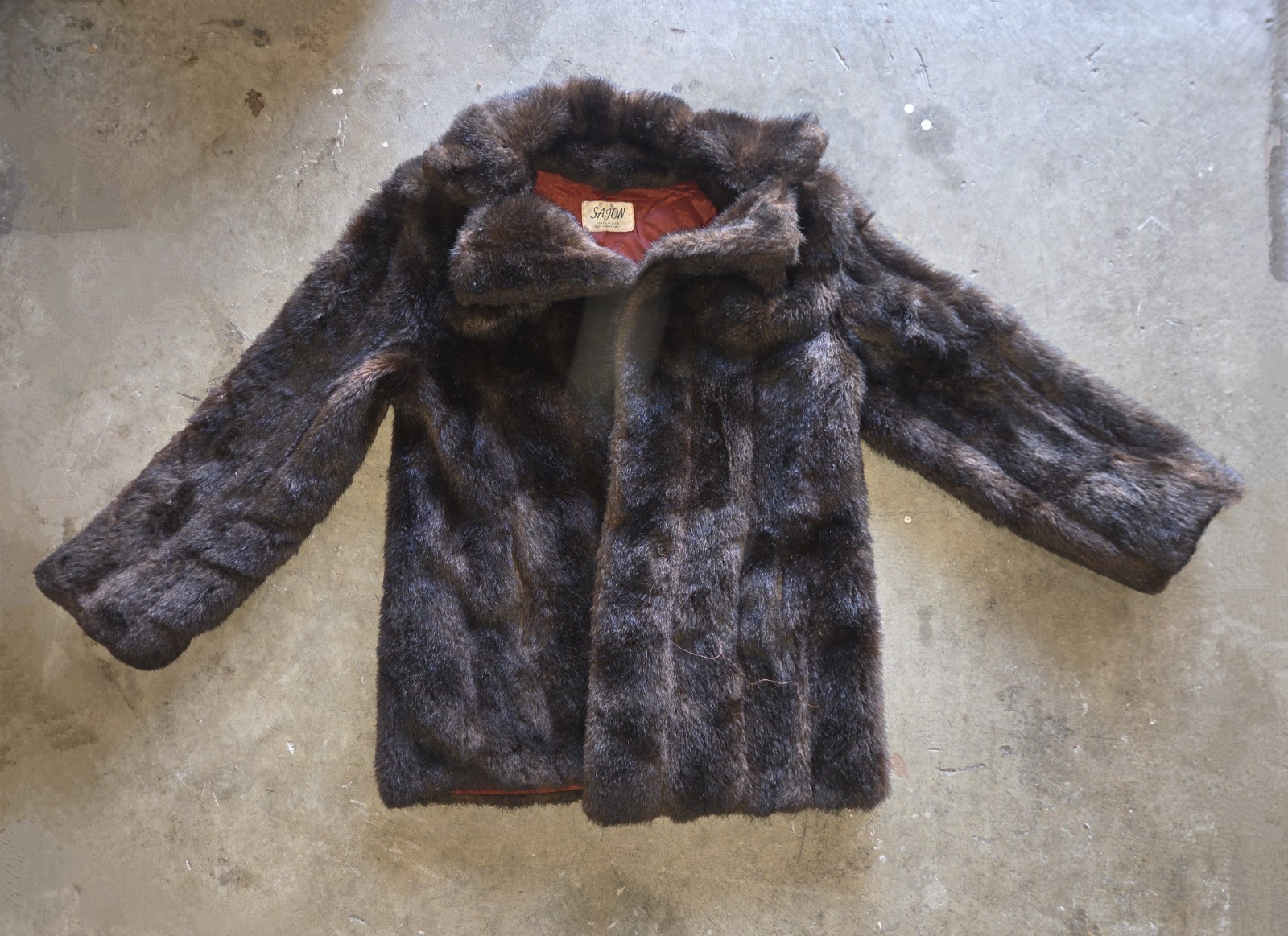 Vintage 60-70s? Salon Faux Fur Coat Medium/Large