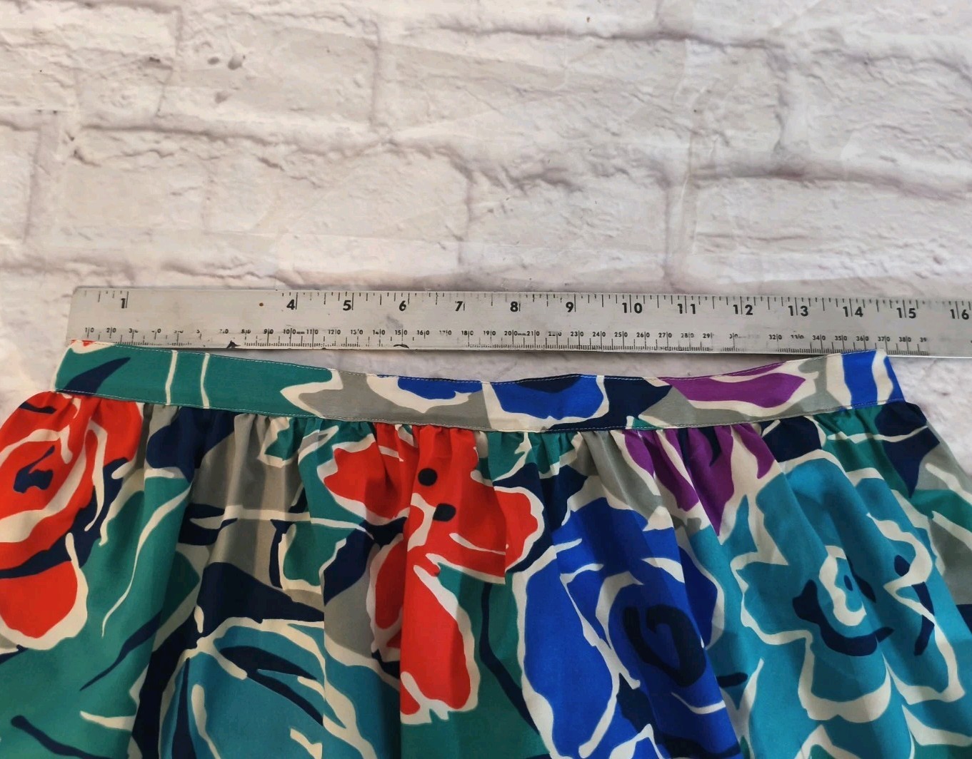 Vintage 1984 Estelle Abstract Floral Flowy Skirt Size Small ?? See Measurements