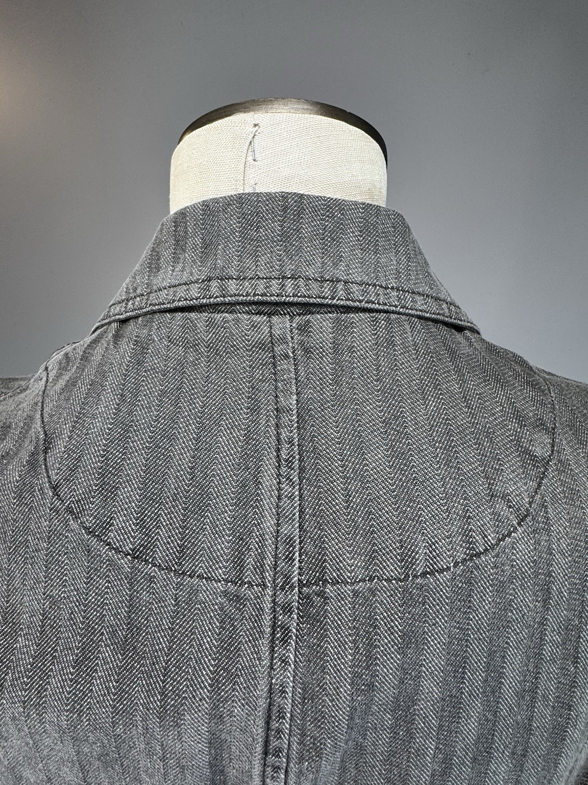 DKNY graphite hbt Denim Chore Jacket Vintage 90s Workwear Cotton Coat NOS NWT