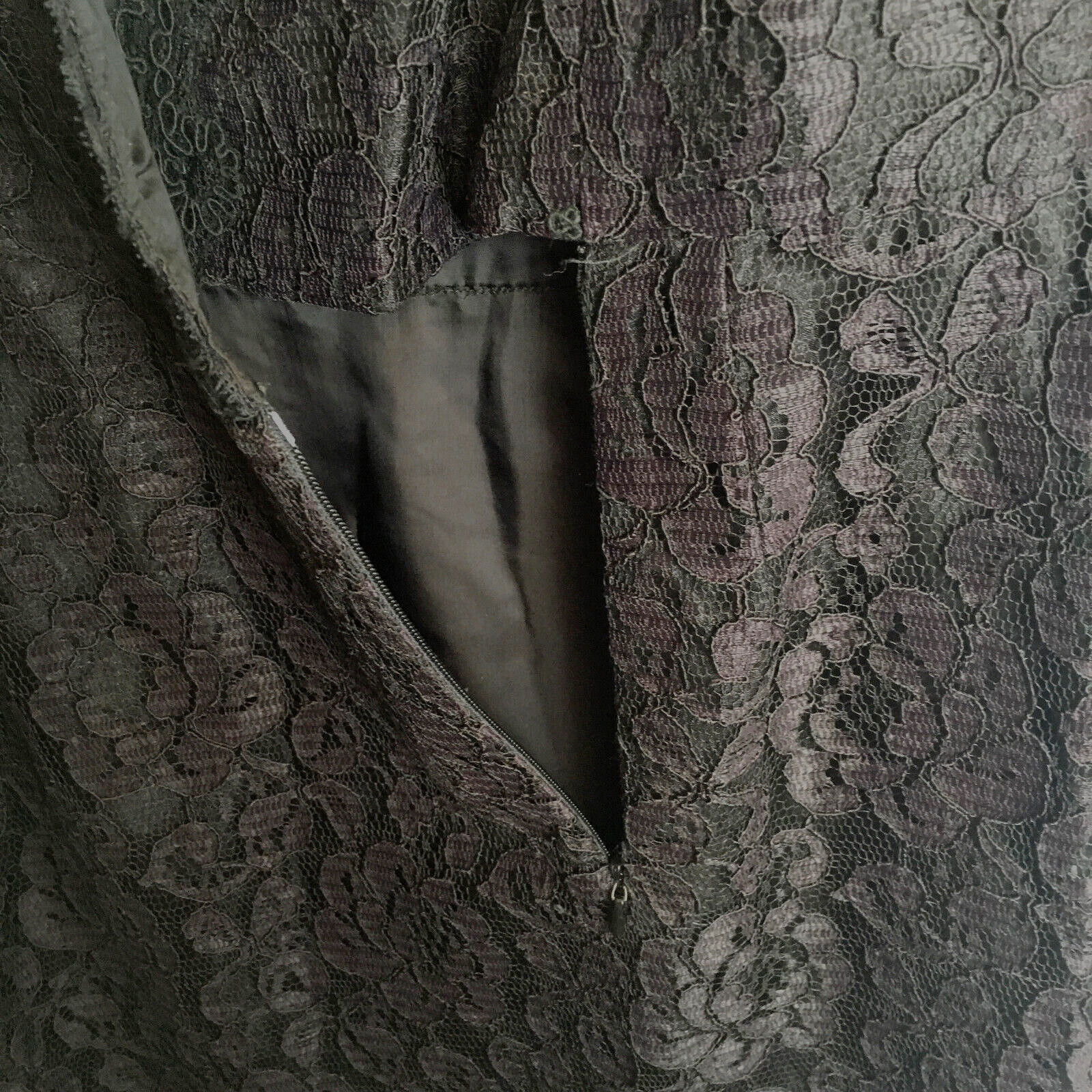 Oscar De La Renta VTG Studio SZ 10 Rose Lace Black Dress w/ Sheer Back & Sleeves