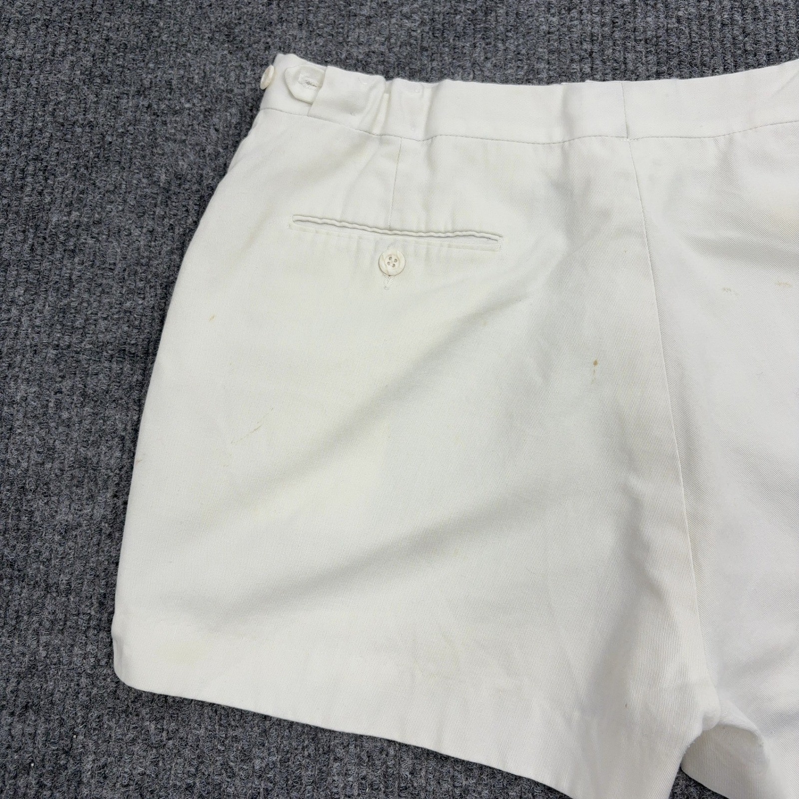 Vintage Brooks Brothers Shorts Womens XL White Cotton Golden Fleece Logo Preppy
