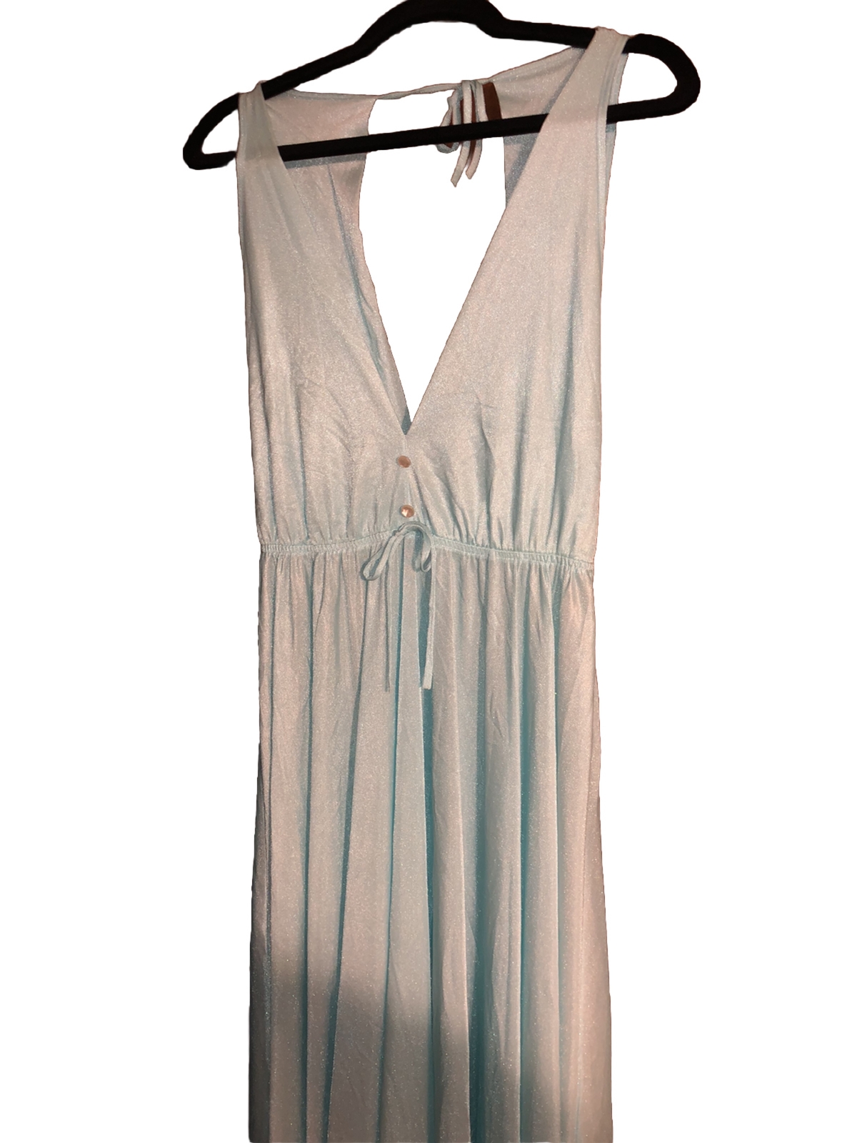 Dream Wear Vintage 70’s Disco Hipster Style Nylon Nightgown Med Sea Foam Green