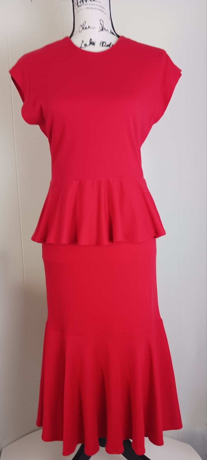 Vintage Avon Fashion Red Blouse And Skirt Set Women’s Size XS