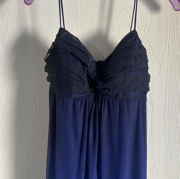 Vintage Blondie Nites by Jaslene Navy Blue & Black Gown | Size 5