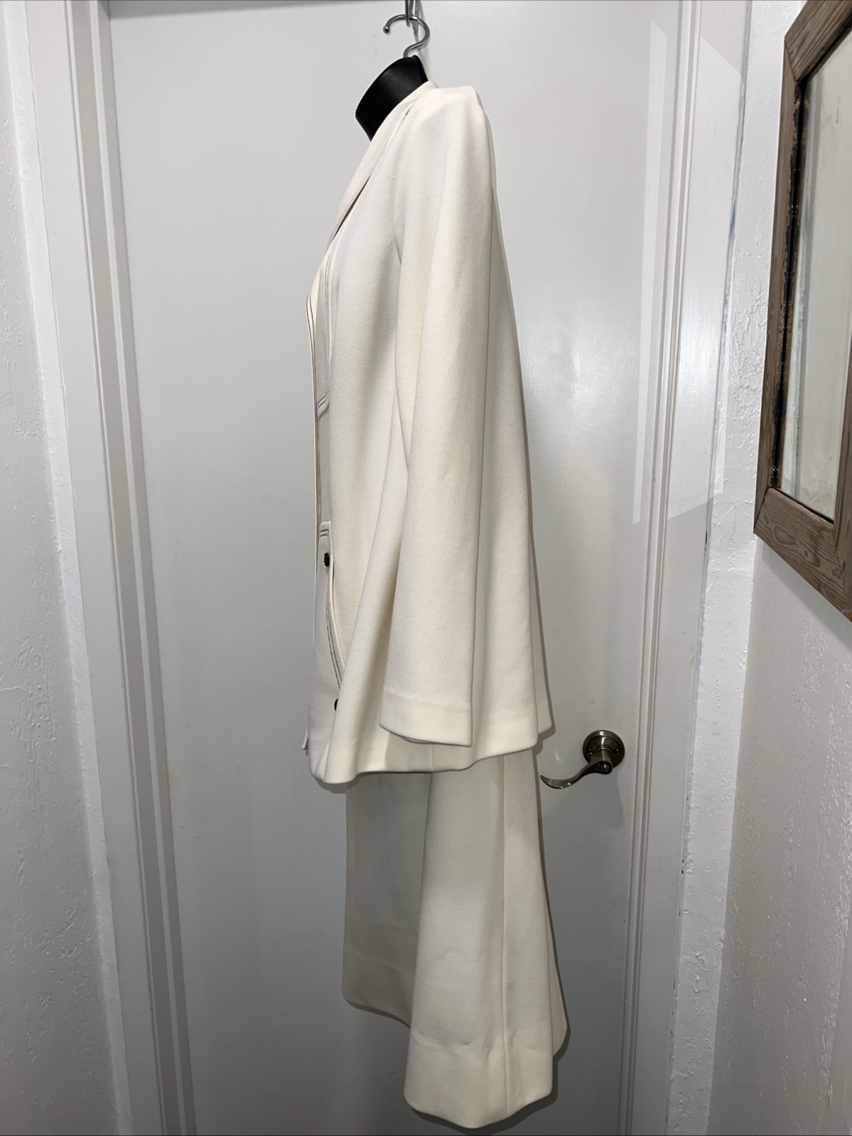 Vintage Custom Tailored By Nardis Of Dallas Blazer Jacket & Skirt Set Cream