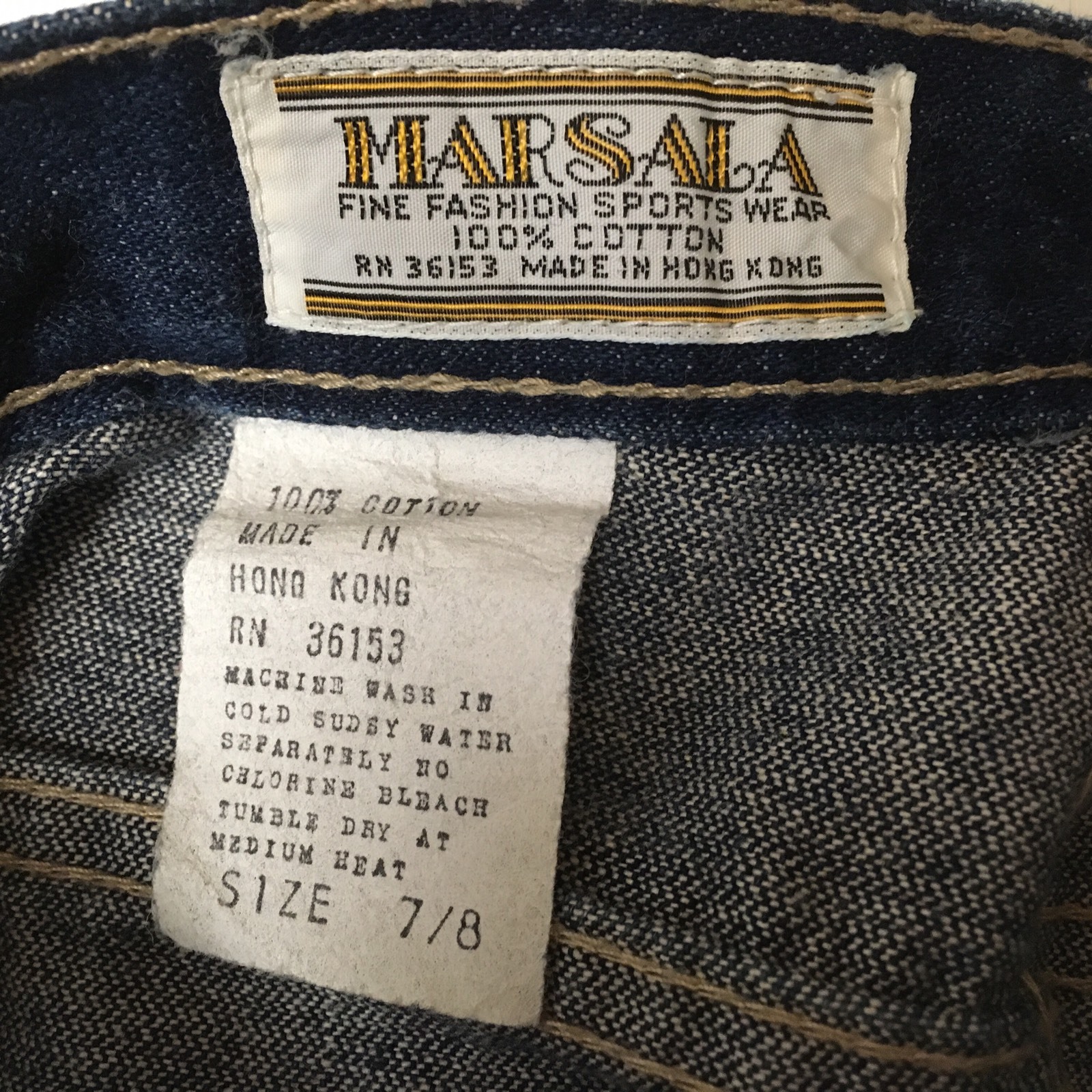 Vintage High Waist Marsala Fine Fashion Sports Wear Jeans 7/8 27″ Waist