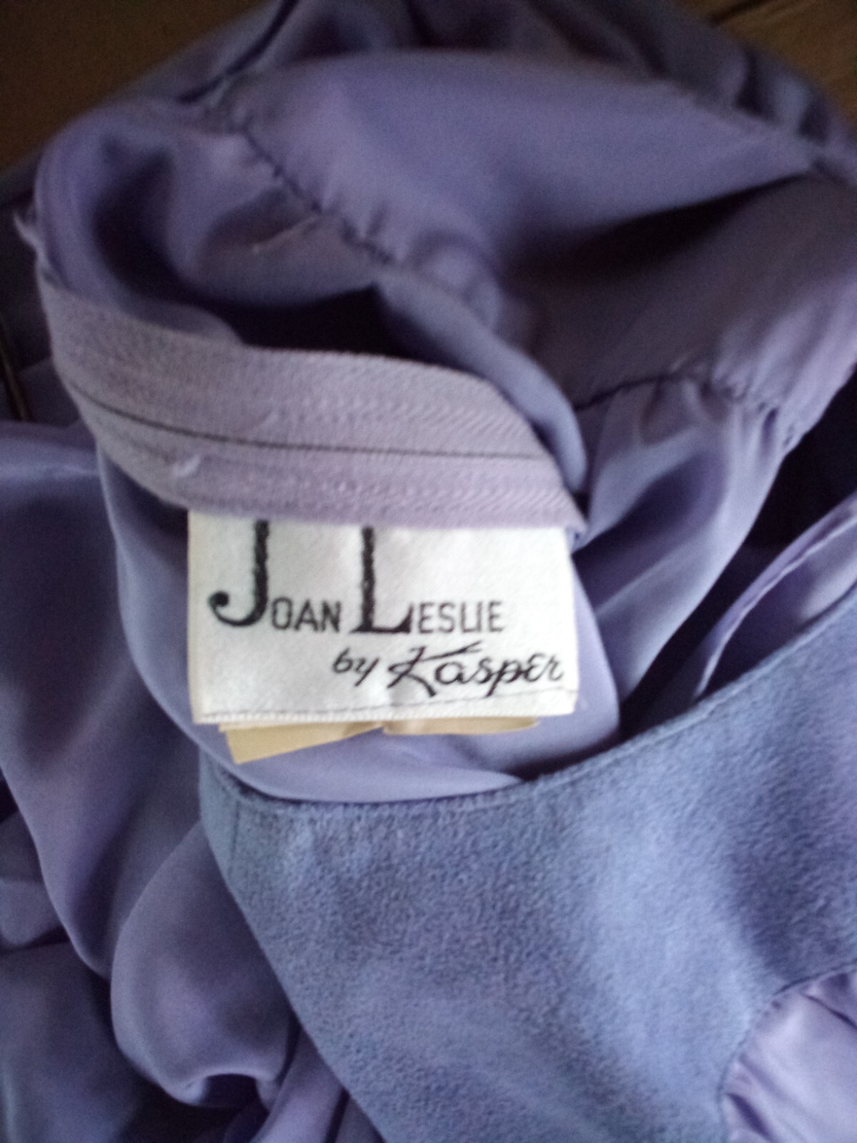 Vintage Joan Leslie by Kasper Suede & Rayon Pale Purple Dress