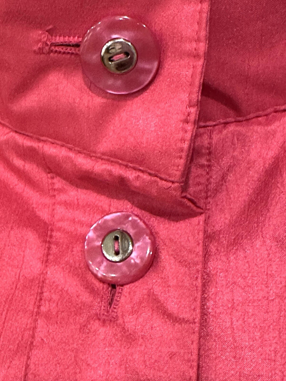 1980s J Gallery Women’s Trench Coat Watermelon Pink Belted Raincoat 11/12 Petite