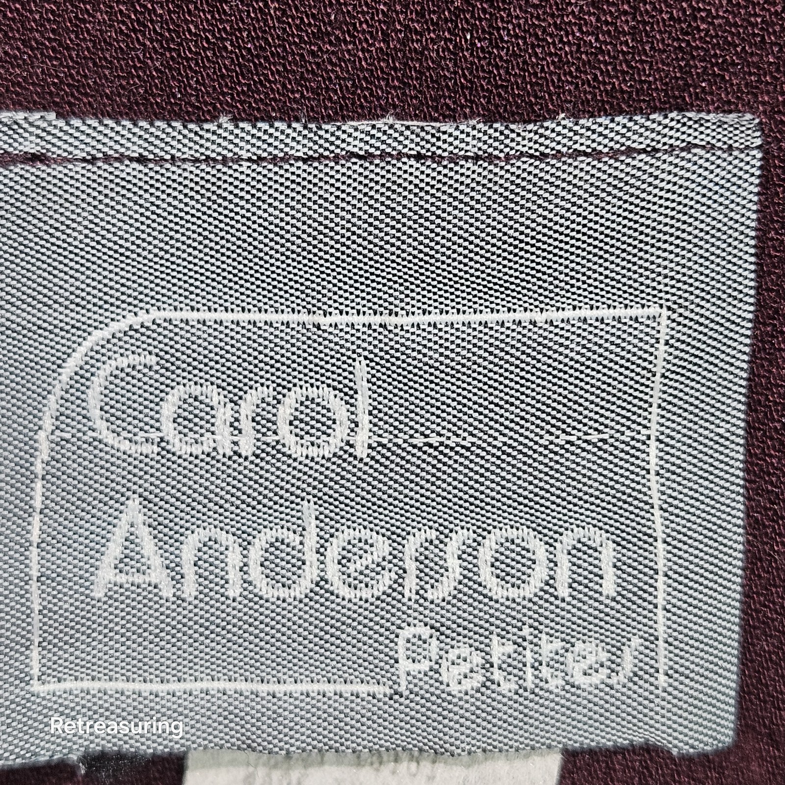 Vintage 1980’s Carol Anderson Petites Women’s 8 Maroon Tunic Vest Made in U.S.A.