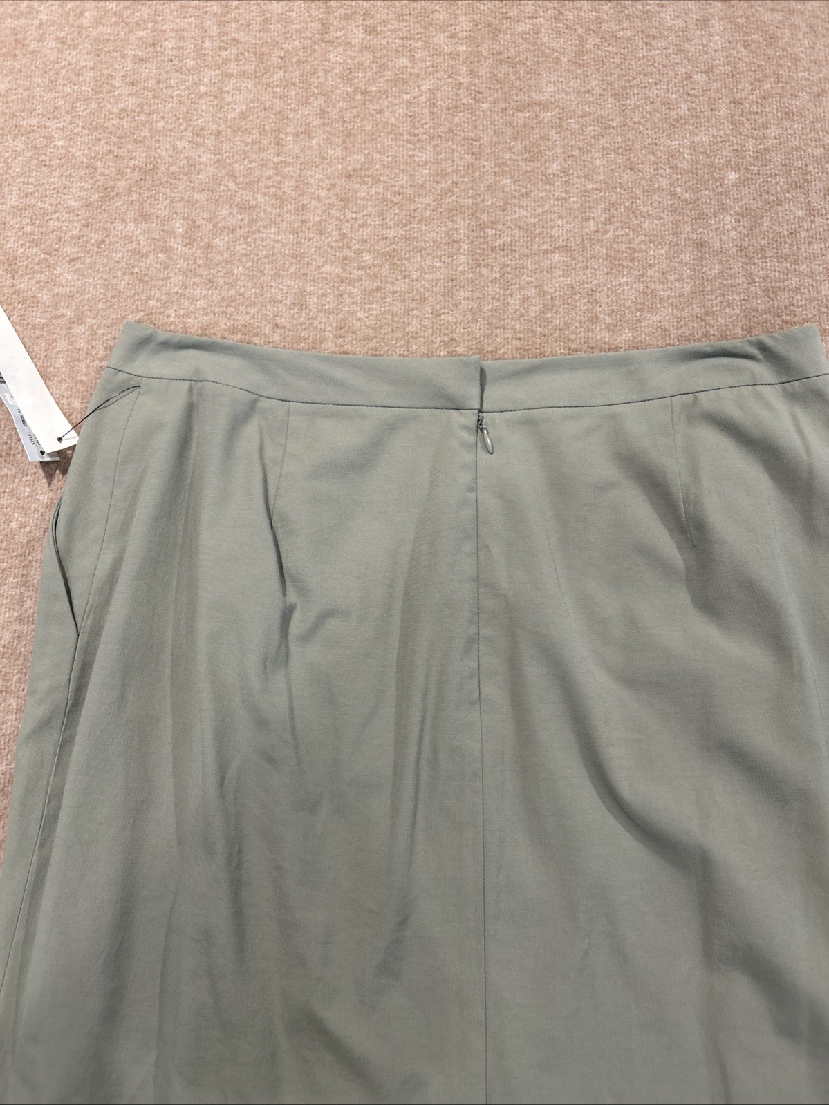 NWT Perry Ellis Long Business Skirt Size 14 Light Green A-Line