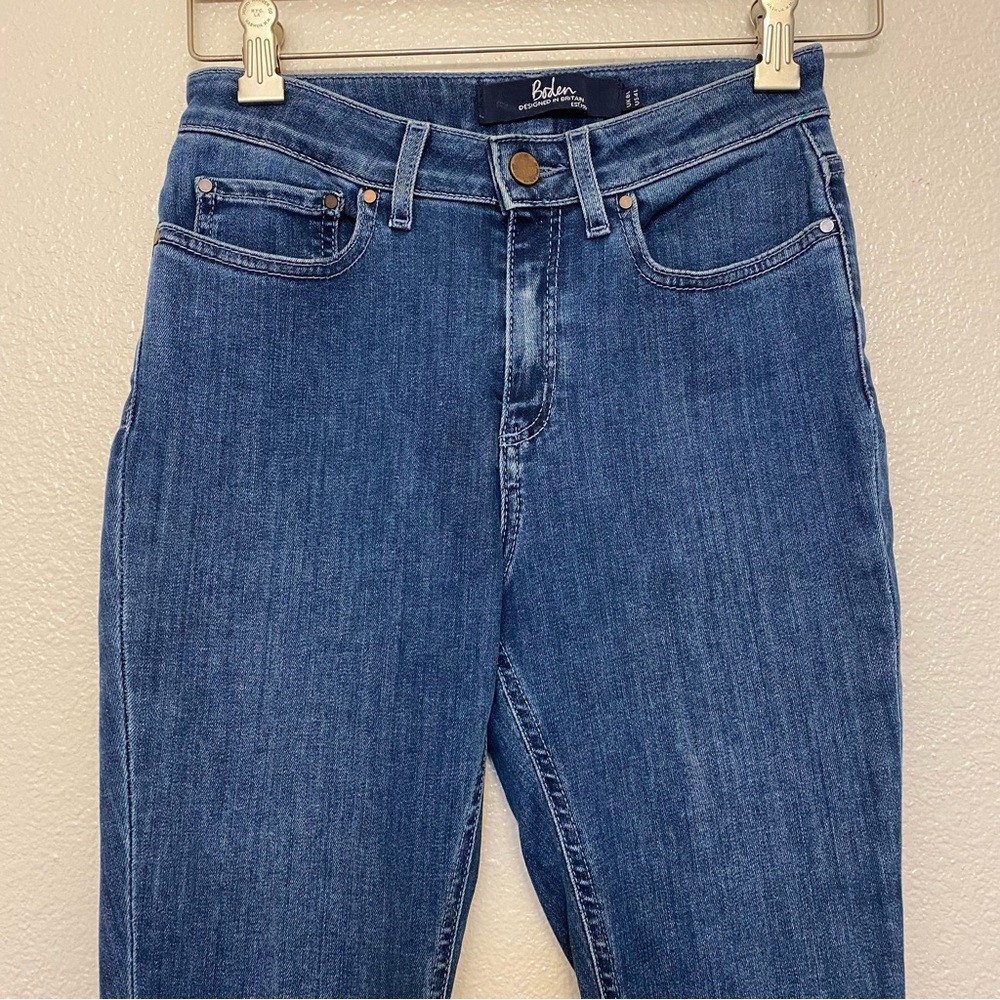 Boden Jeans Mayfair Modern Skinny mid rise medium wash women’s size 4 long (32”)