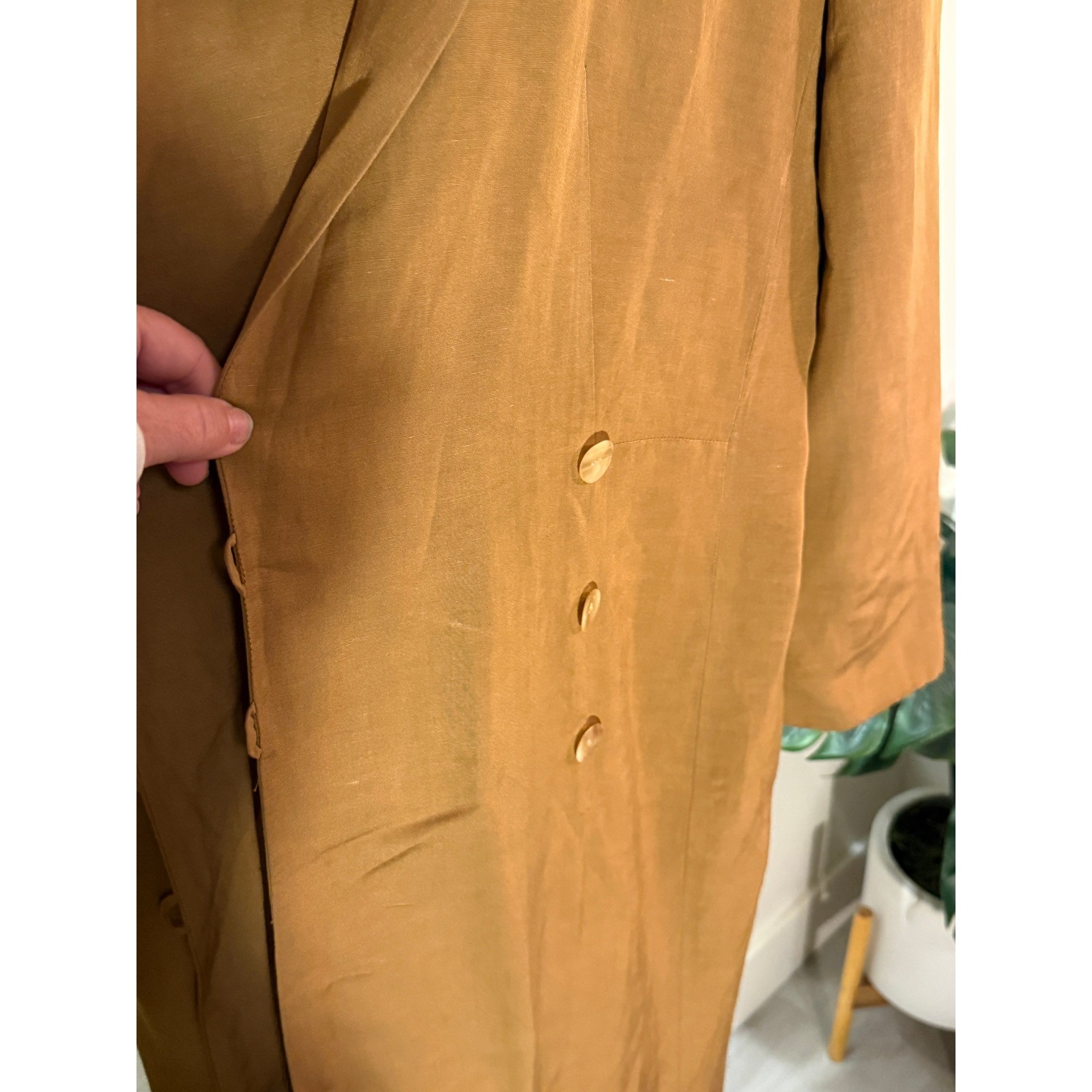 Savannah Studio Luxe duster Silk linen elevated maxi staple layer transition M/L