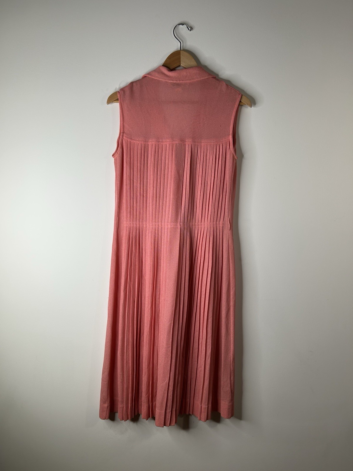 Vintage 1970’s Gino Paoli Dress Women’s Pink Pleated Fit Flare Italian