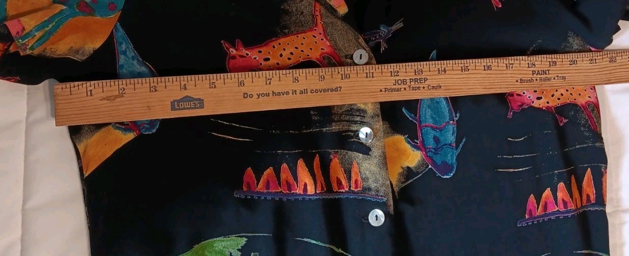 Vtg Jeffrey & Dara Button-Up Shirt Dress, Medium?, 90s Wearable Art, Cats, Fish