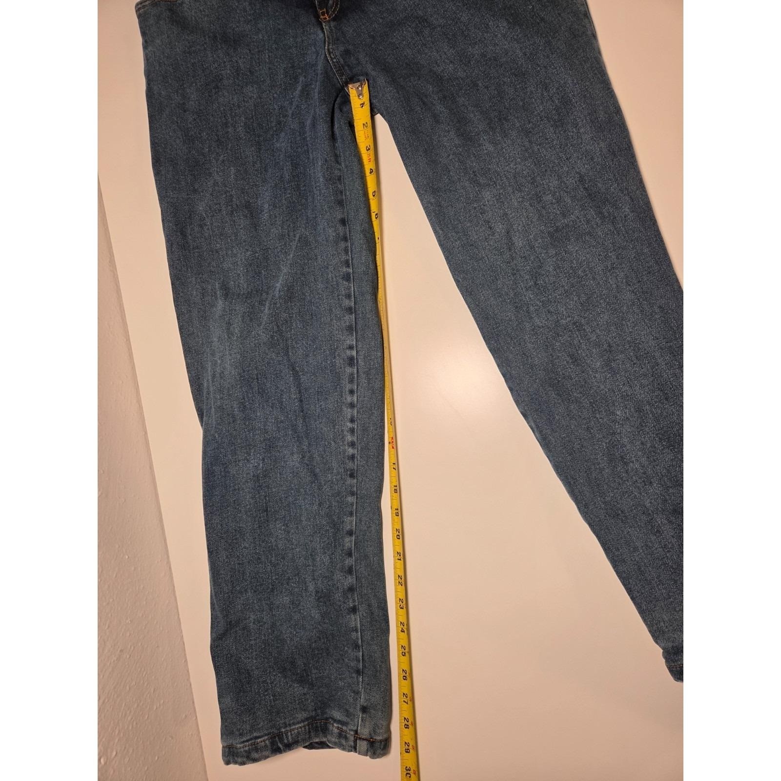 Vintage Cabelas Jeans Womens 14 Blue Denim Dark Wash Flannel Lined Straight Leg