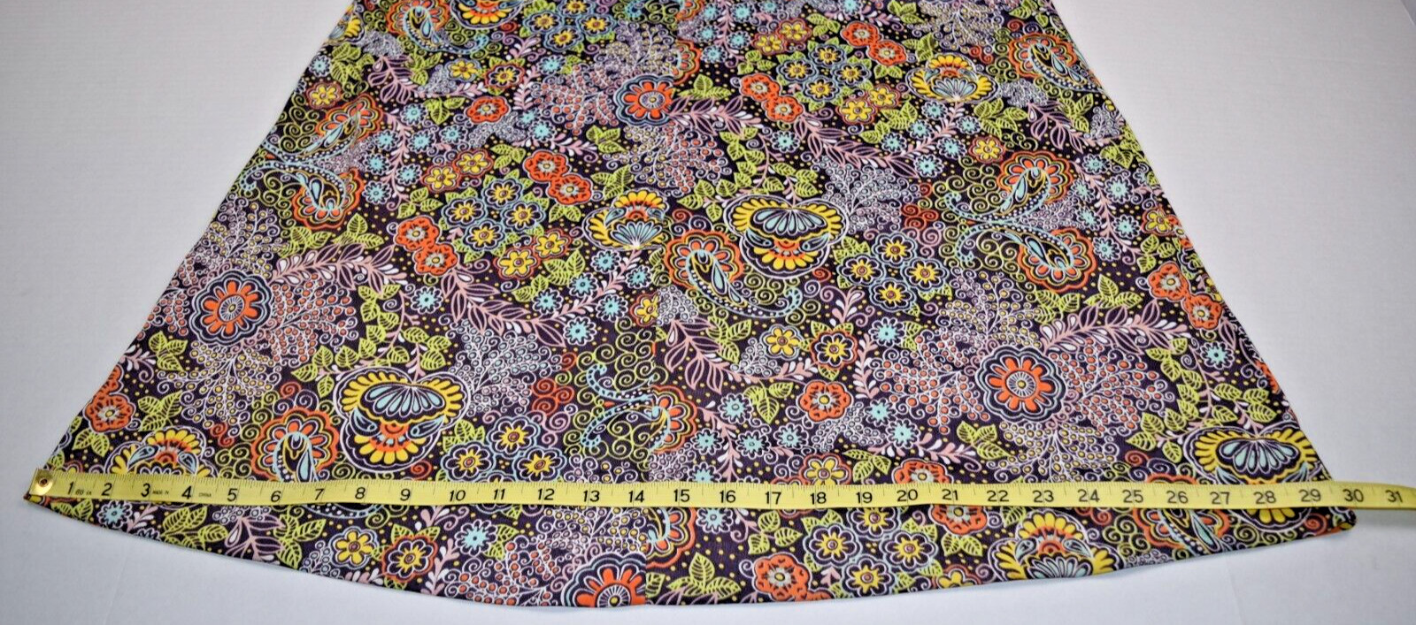 VTG Pool Dress Size S/M 70s Psychedelic Blue Purple Orange Flower Power Stretch