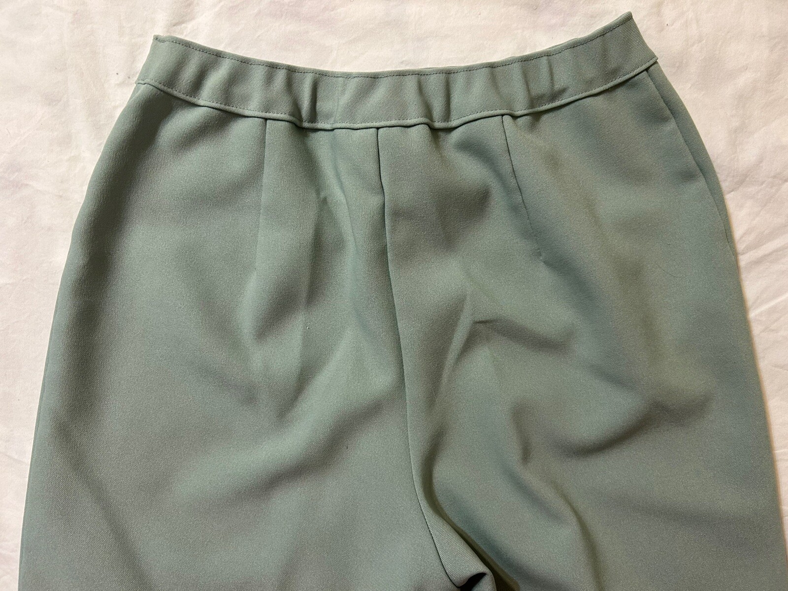 Vtg. Bend Over Pull On Pants Lot 2 Sz.12 Purple & Green