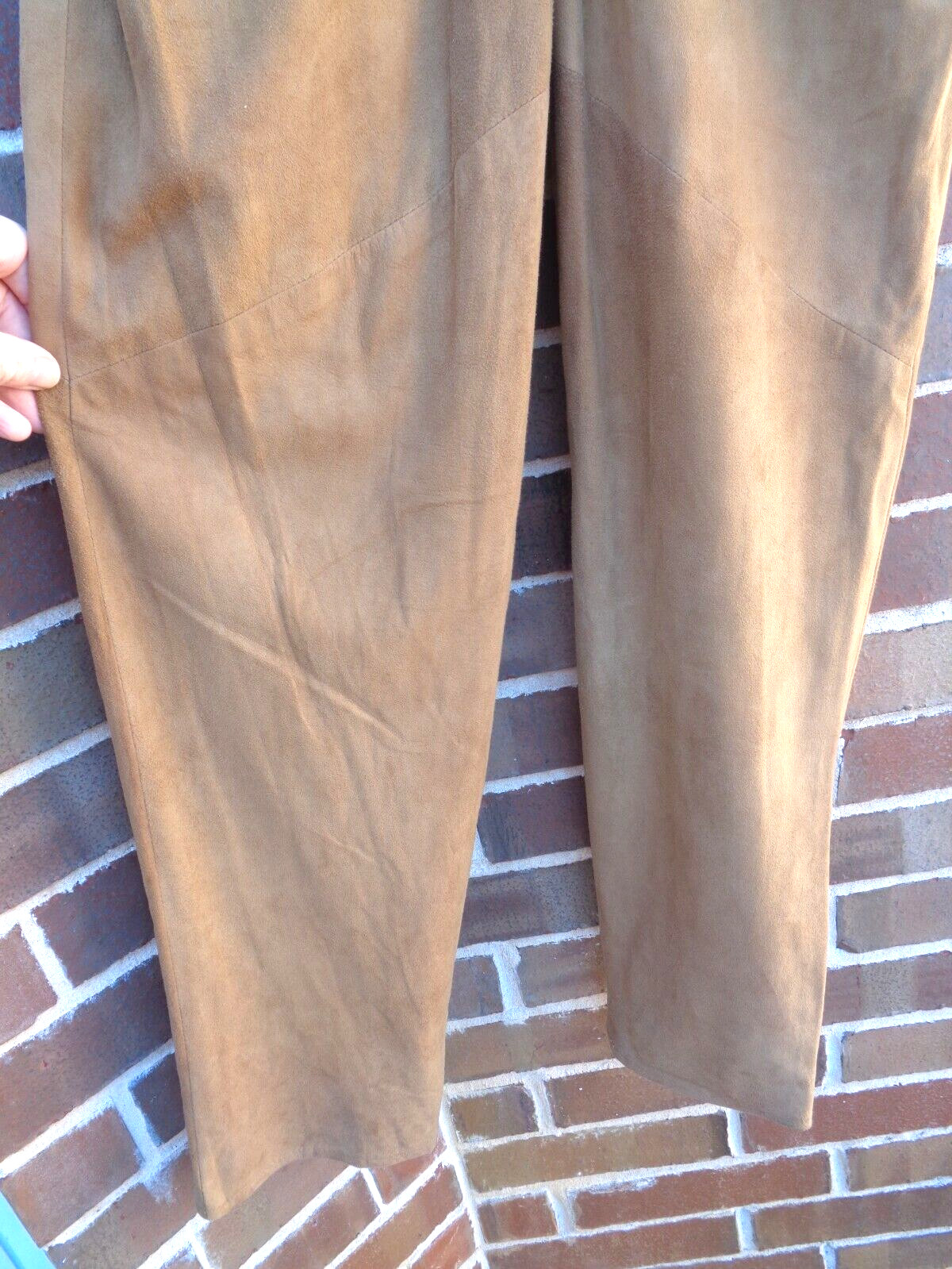 Vintage Vakko Suede Pants Size 6 Made In USA Light Taupe Excellent Condition