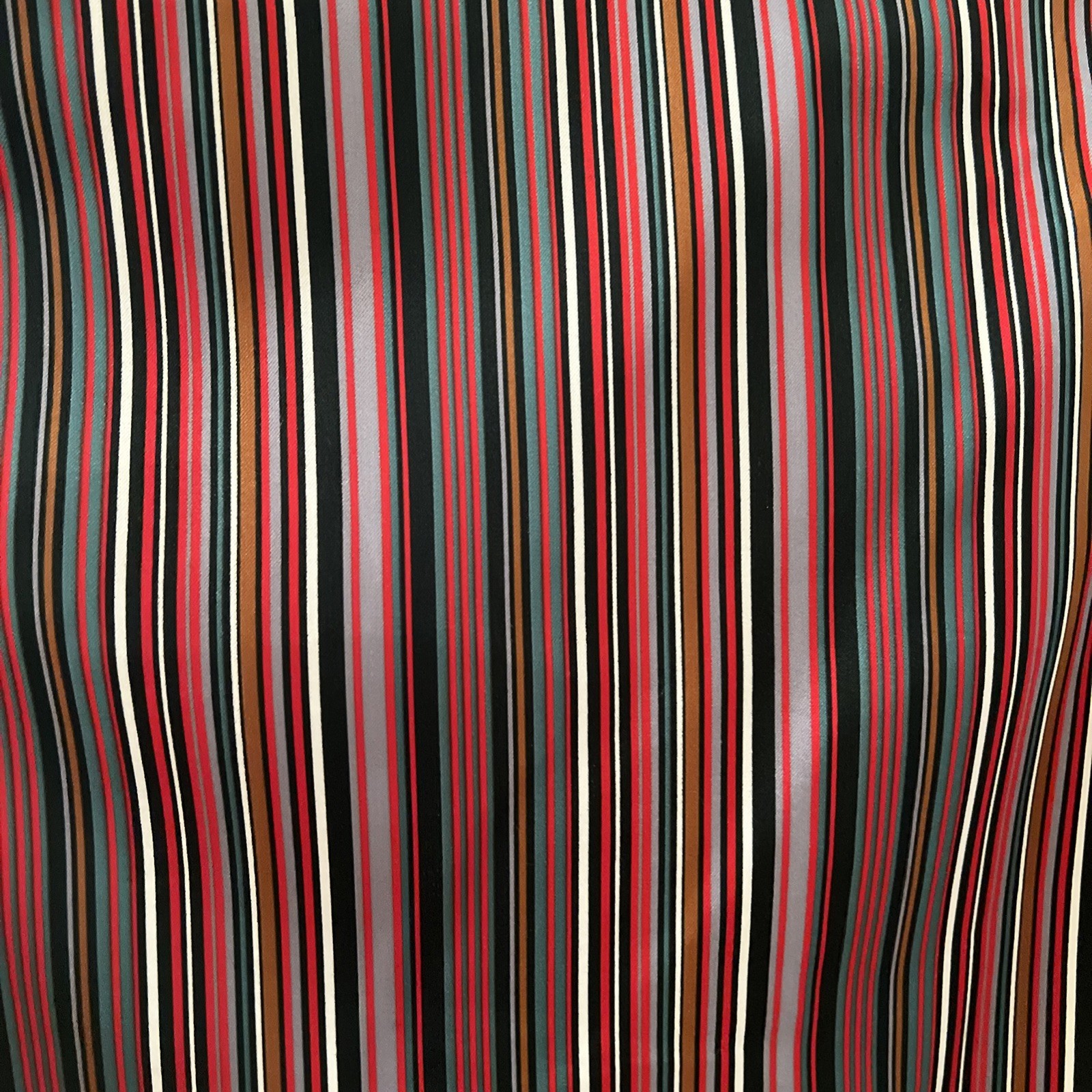 Vintage 1970s Striped Lady Arrow Blouse Disco Mod Womens Retro Size 10