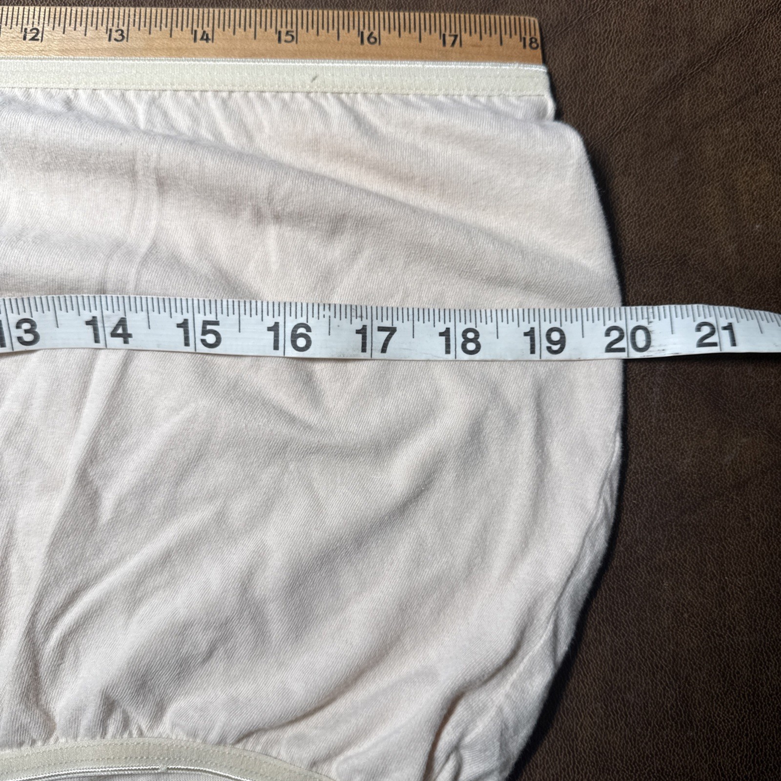 Vtg Cotillion 100% Cotton Brief Granny Panties Sz 9 Extra stretchy waist & legs