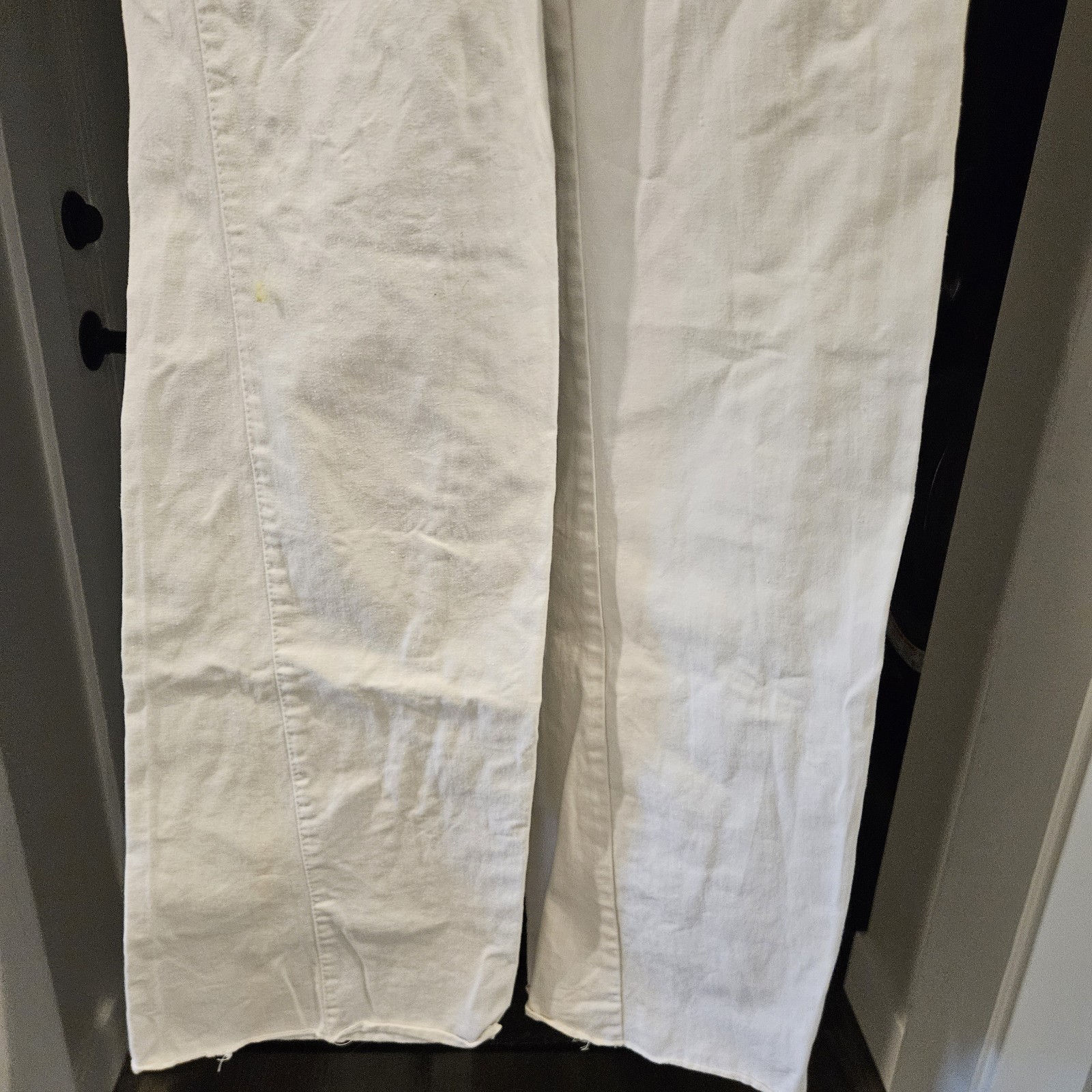 RARE Vintage 1970s Victory 1 Women’s White Denim Jumpsuit Size S/M TALON ZIPPER