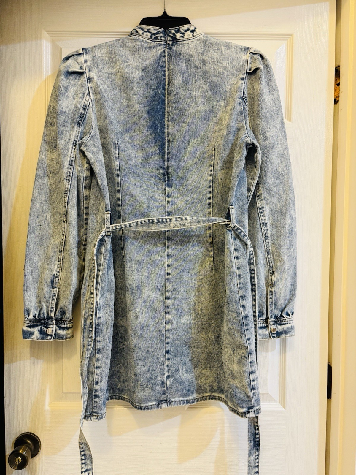 Vintage Acid Wash Denim Dress Sz XL