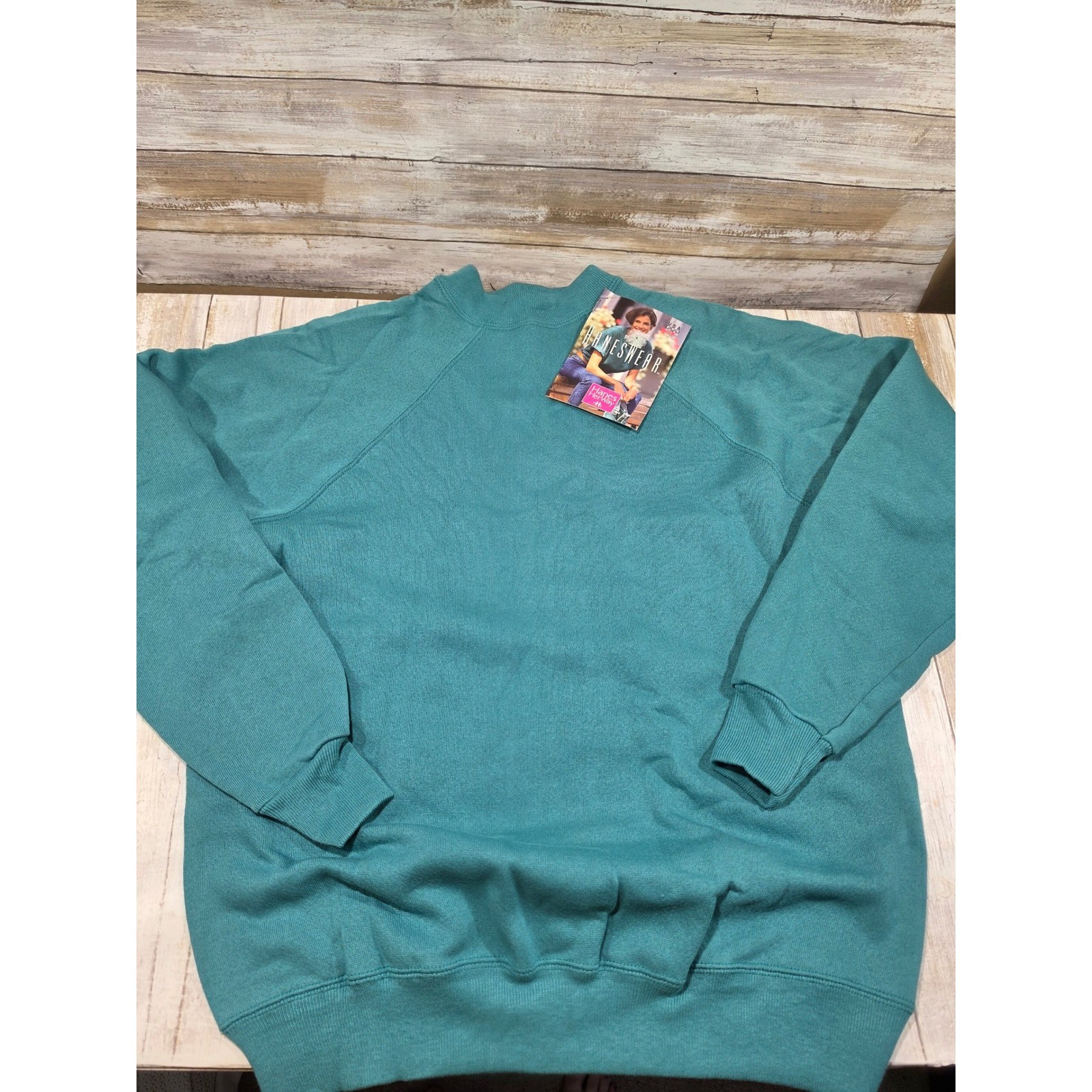 Vintage Hanes Her Way Sweatshirt Medium Sage Green 90s Deadstock Olympic 1996