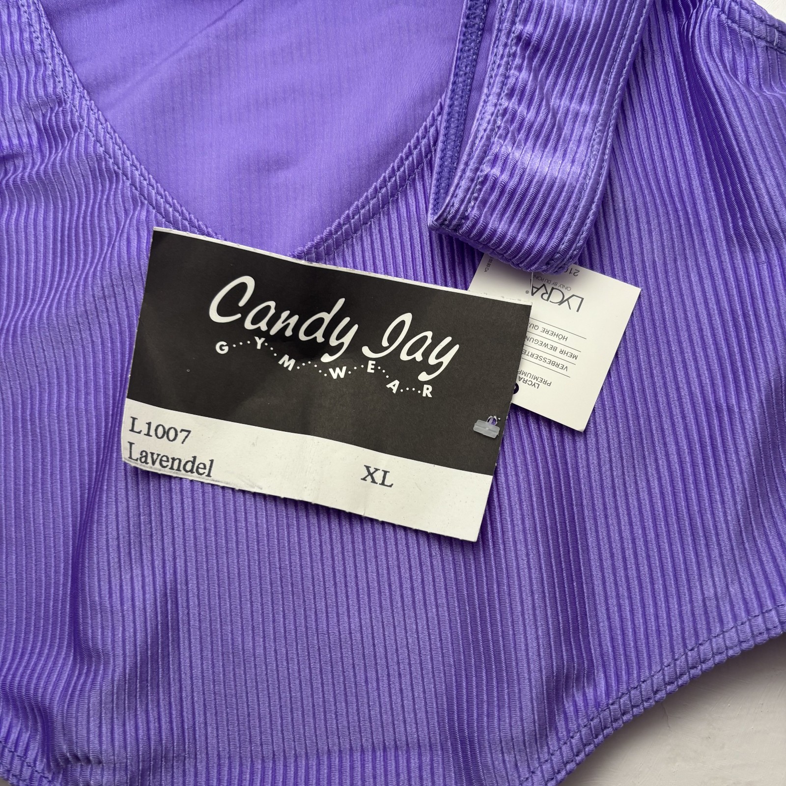 Candy Jay Lavender Leotard 80s-90s / Retro Aerobics / West Germany / XL