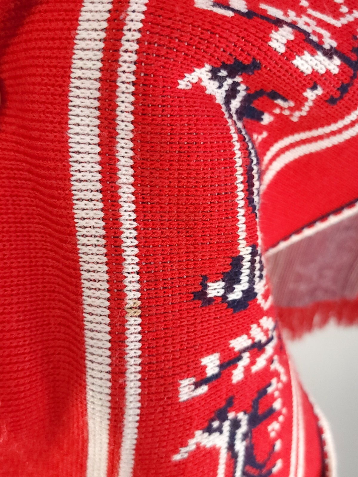 Vtg Handmade Poncho Folk Horses Print Amish Theme Multicolor Stripes Fringe Hem