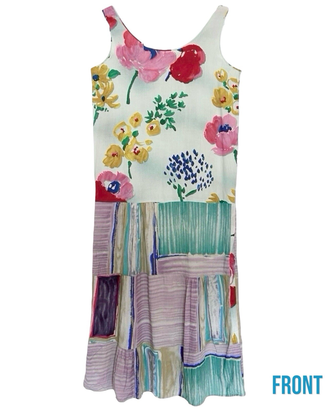 NWT Vintage Jams World Dress Flowers Patchwork Long Hawaiian SMALL **RUNS BIG**