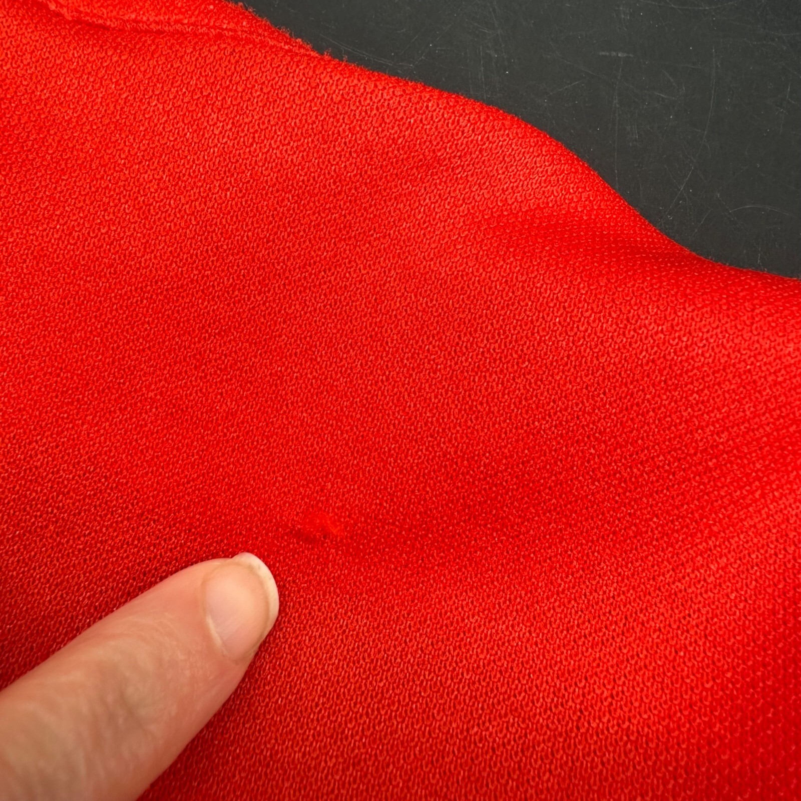 Vintage Open Front Blazer Jacket Cardigan 1980s Red Polyester Business Casual