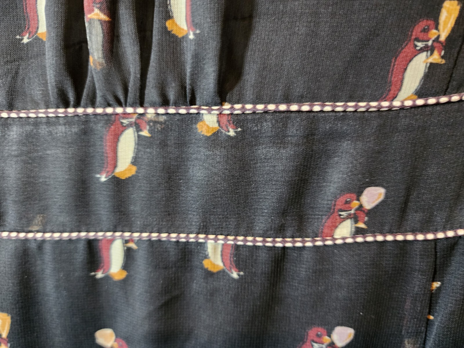 RARE Coach Neck Tie Dress Penguin holding champagne glass Rare print SZ 10.