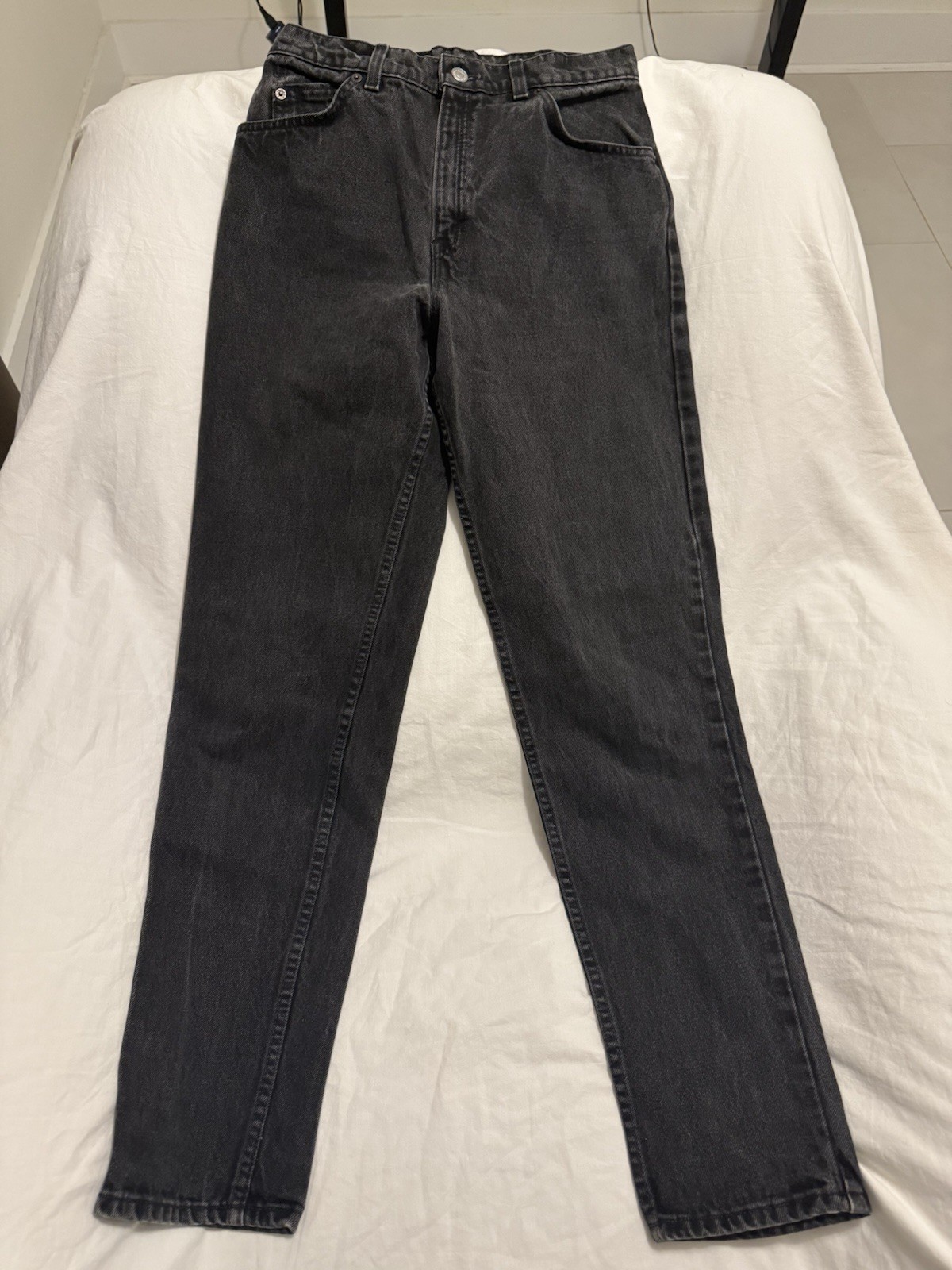 Women’s Vintage Levi’s 951 Made In Usa Orange Tab Black Relaxed Fit 29 X 31 1/2