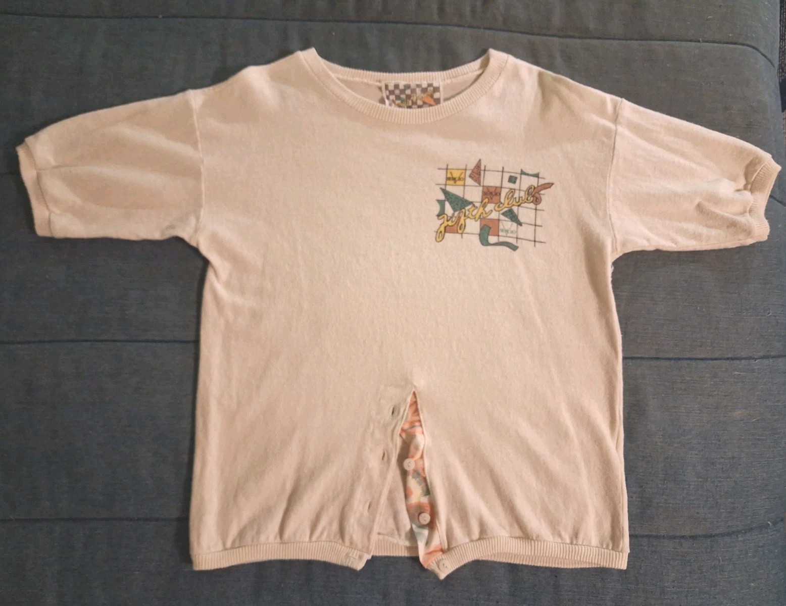 UNISEX 80s SERGIO VALENTE VINTAGE SHIRT (M) CLUB FIFTH MUST L@@K! VERY COOL! USA