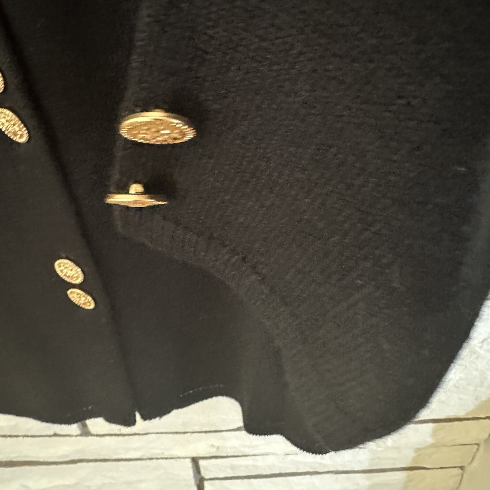 VTG Laura By Alyzia Women’s Black Long Sleeve Gold Buttons Sweater Jacket USA