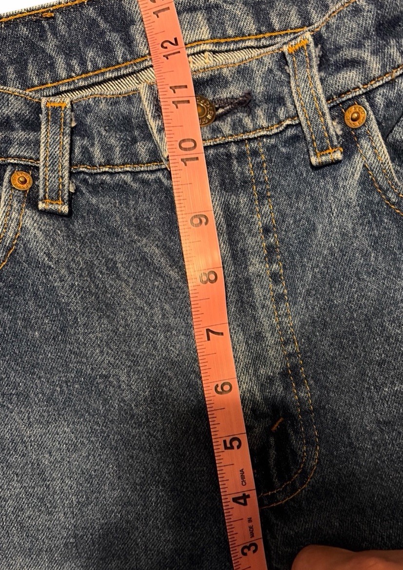 Vintage Levis 505 0217 Red Tab Blue Jeans Denim Fades Raw Hem 30×29 USA Made 80s