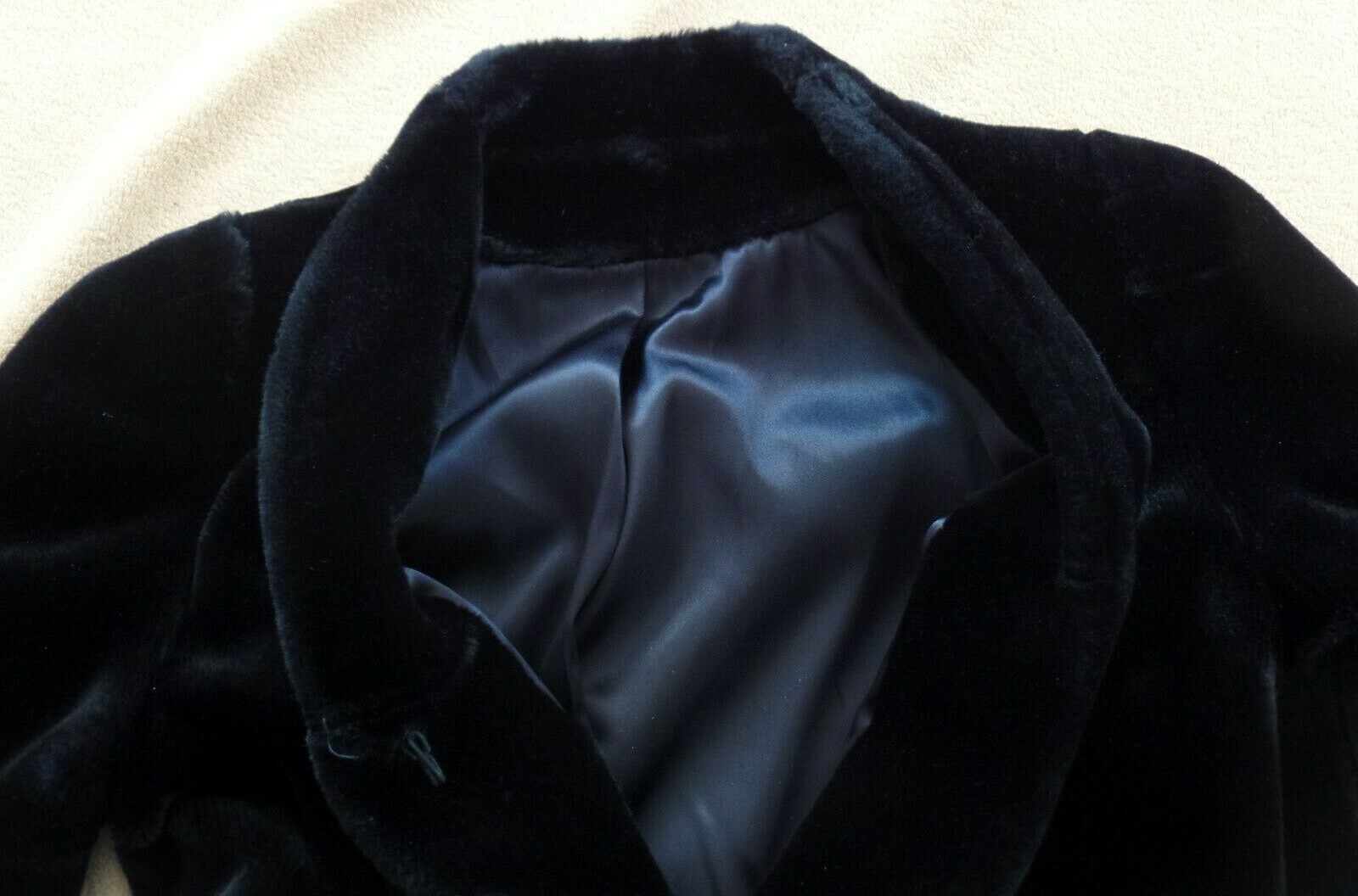 Vintage Borgessa faux fur jacket, medium (8-10), Sears Fashions, mandarin collar