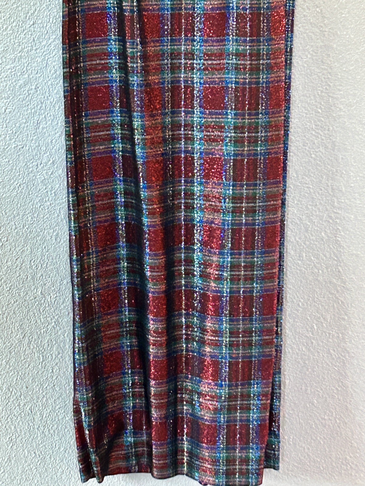 Vintage 50s Peter Robinson Plaid Empire Waist Holiday Party Dress US Size 4