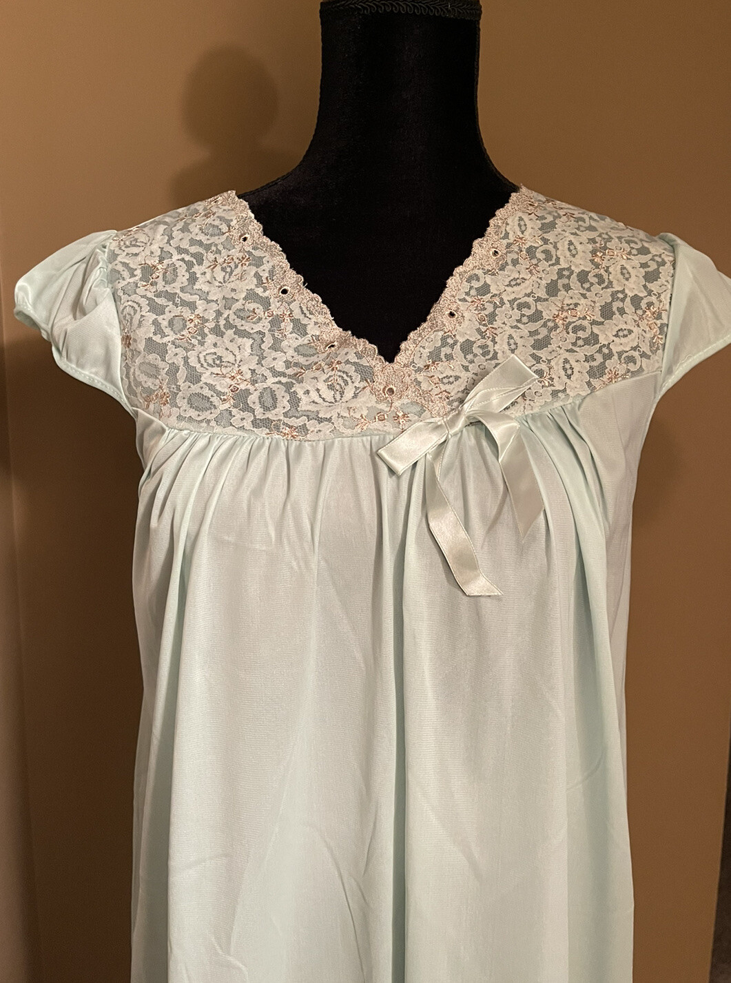 1960s PHILMAID GOWN & ROBE LINGERIE S32/34 EMBROIDERY CHIFFON LACE GRANNY CORE