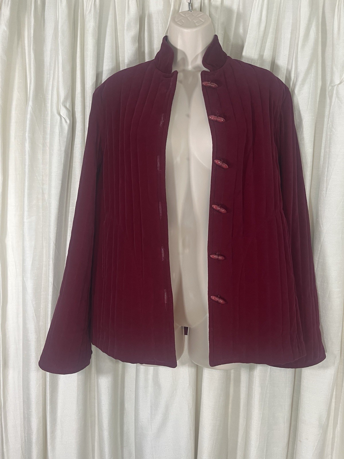 Vintage 70s Jacket Velveteen Channel Quilted Sears Fashion Place Size 10